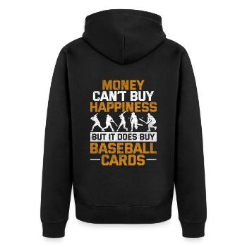 Collecteur de cartes de baseball Collecteur de cartes de baseball - Veste à capuche bio Premium Unisexe - noir - Dos - Nico (187cm)