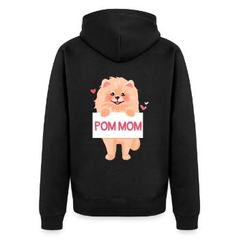 Pom Mom Poméranie Poméranie Poméranie Poméranie Poméranie Poméranie Poméranie - Veste à capuche bio Premium Unisexe - noir - Dos - Nico (187cm)