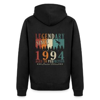 29e anniversaire Homme né 1994 Légende - Veste à capuche bio Premium Unisexe - noir - Dos - Nico (187cm)