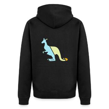 Kangourou Rétro - Veste à capuche bio Premium Unisexe - noir - Dos - Nico (187cm)