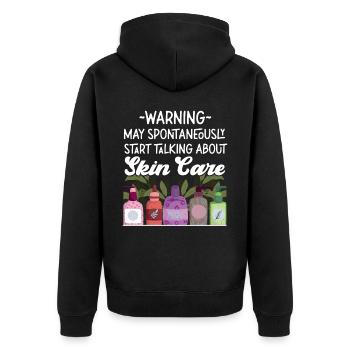 Cute Licensed Esthetician Skincare - Unisex Premium Bio Zip Hoodie - Schwarz - Hinten - Nico (187cm)