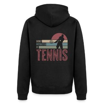 Balles de tennis Balles de tennis Joueurs de tennis - Veste à capuche bio Premium Unisexe - noir - Dos - Nico (187cm)