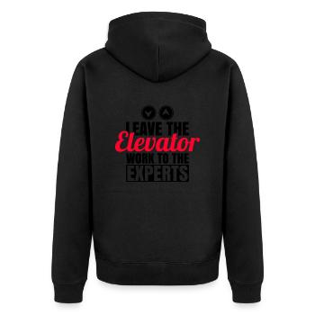 Elevatro Techniccian Design Für Einen - Unisex Premium Organic Zip Hoodie - black - Back - Nico (187cm)