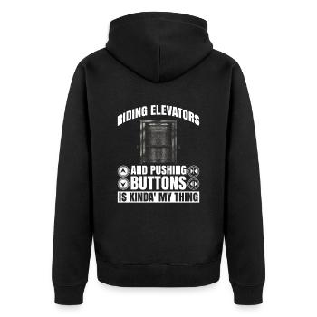 Aufzugstechniker-design Für - Veste à capuche bio Premium Unisexe - noir - Dos - Nico (187cm)