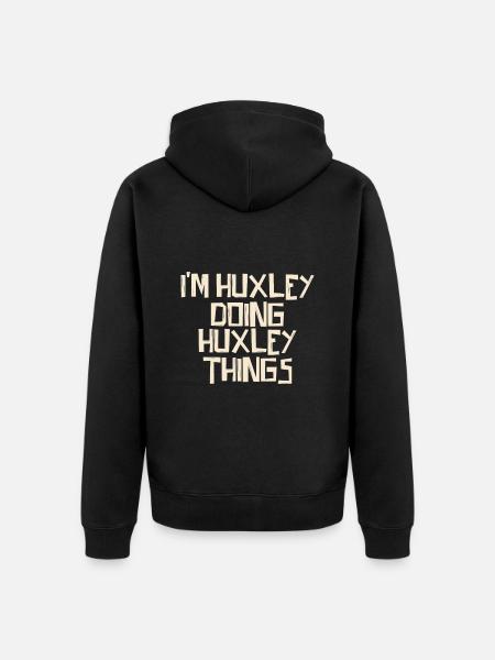 I'm Huxley doing Huxley things - Unisex Premium Bio Zip Hoodie - Schwarz