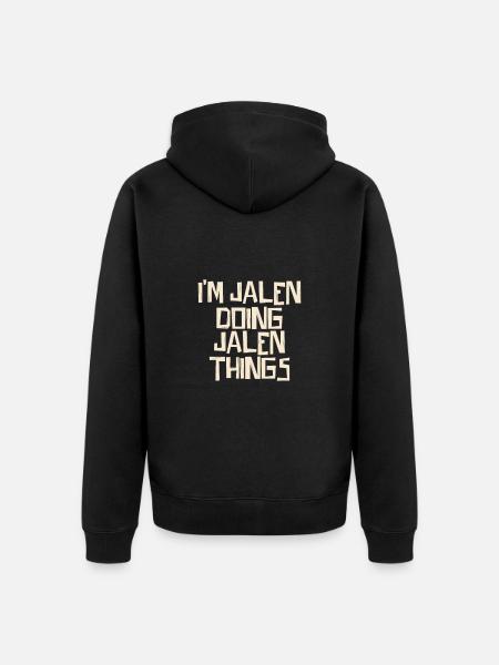 I'm Jalen doing Jalen things - Unisex Premium Organic Zip Hoodie - black