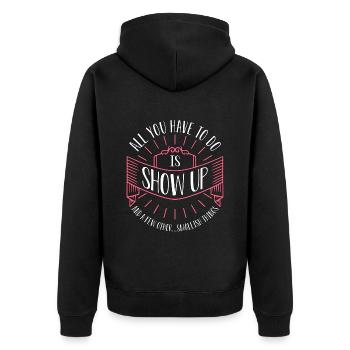Maid Of Honor All You Have To Do Is Bachelorette - Unisex Premium Bio Zip Hoodie - Schwarz - Hinten - Nico (187cm)
