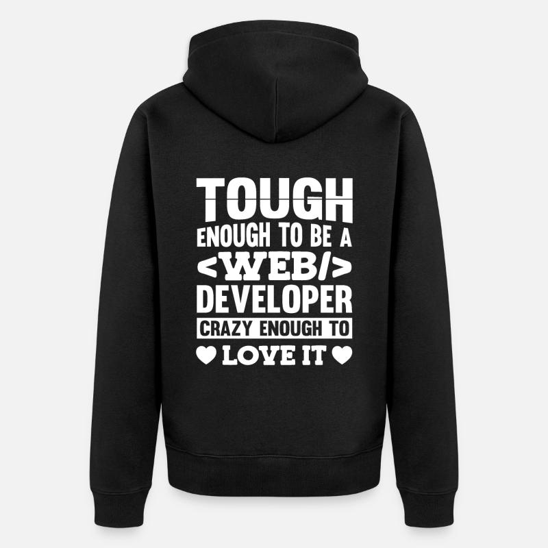Web Entwickler Webdeveloper - Unisex Premium Bio Zip Hoodie - Schwarz