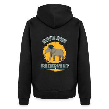 L’école se sent Irrelephant, anti-école - Veste à capuche bio Premium Unisexe - noir - Dos - Nico (187cm)