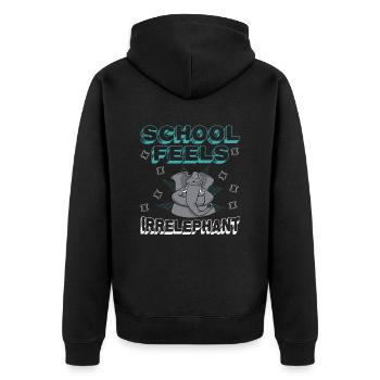 L’école se sent Irrelephant, anti-école - Veste à capuche bio Premium Unisexe - noir - Dos - Nico (187cm)