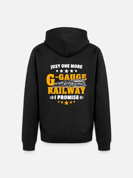 Garteneisenbahn Modelleisenbahn Spur G - Unisex Premium Bio Zip Hoodie - Schwarz