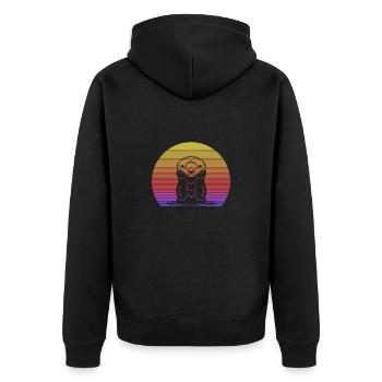 Otter Sea Otter Otter Gift - Unisex Premium Organic Zip Hoodie - black - Back - Nico (187cm)