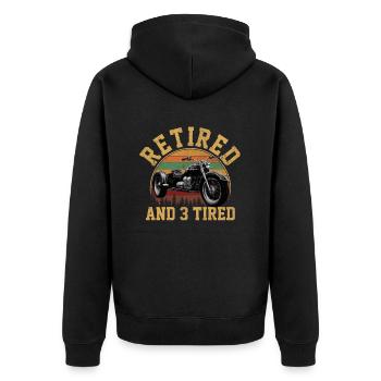 Motortrike Three Wheeled Motorcycle Triker - Unisex Premium Bio Zip Hoodie - Schwarz - Hinten - Nico (187cm)