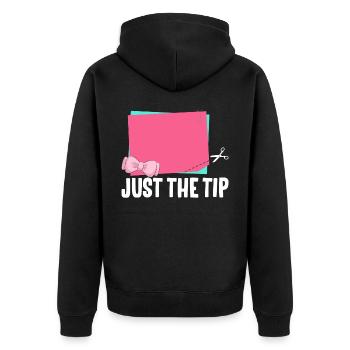 Scrapbooking Scrapbooker - Unisex Premium Bio Zip Hoodie - Schwarz - Hinten - Nico (187cm)