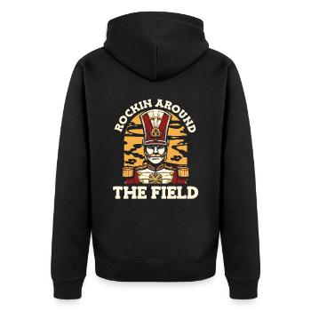 Fanfahrzug Spielmannzug Witzig - Unisex Premium Organic Zip Hoodie - black - Back - Nico (187cm)