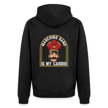 Train de ventilateur Spielmannszug Cardio - Veste à capuche bio Premium Unisexe - noir - Dos - Nico (187cm)