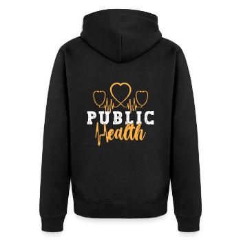 Virologue en santé publique Infirmière en soins de santé - Veste à capuche bio Premium Unisexe - noir - Dos - Nico (187cm)