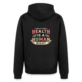 La santé publique est un droit de l’homme Soins de santé des médecins - Veste à capuche bio Premium Unisexe - noir - Dos - Nico (187cm)