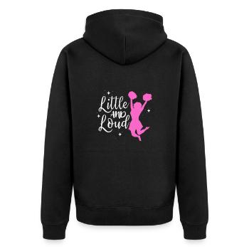 Cheerleader - Unisex Premium Bio Zip Hoodie - Schwarz - Hinten - Nico (187cm)