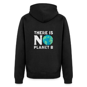 Climate Change Environment Earth Earth Gift - Unisex Premium Organic Zip Hoodie - black - Back - Nico (187cm)