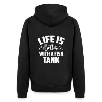 Aquarium Aquarium Aquarium Aquariophile Fish Lovers - Veste à capuche bio Premium Unisexe - noir - Dos - Nico (187cm)