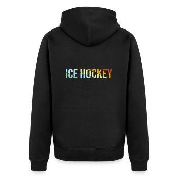 Hockey sur glace Rétro - Veste à capuche bio Premium Unisexe - noir - Dos - Nico (187cm)