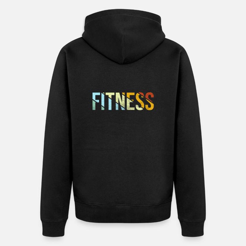 Fitness Rétro - Veste à capuche bio Premium Unisexe - noir