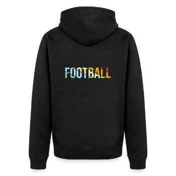 Football Rétro - Veste à capuche bio Premium Unisexe - noir - Dos - Nico (187cm)