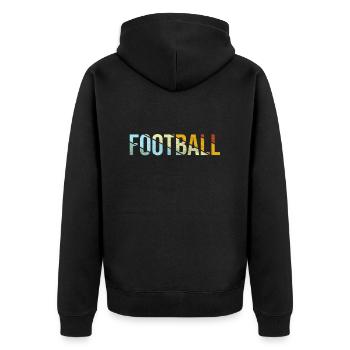 Football Rétro - Veste à capuche bio Premium Unisexe - noir - Dos - Nico (187cm)