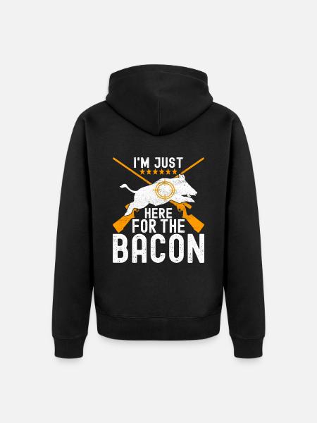 Jäger Wildschwein Jagen - Unisex Premium Bio Zip Hoodie - Schwarz