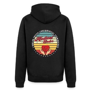 Medical Assistant - Medical Coder - Unisex Premium Organic Zip Hoodie - black - Back - Nico (187cm)