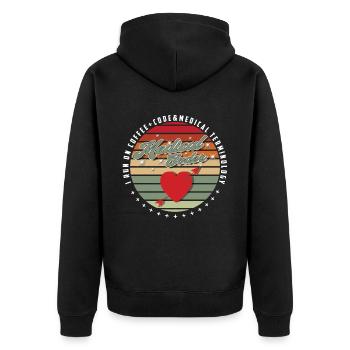 Medical Assistant - Medical Coder - Unisex Premium Organic Zip Hoodie - black - Back - Nico (187cm)