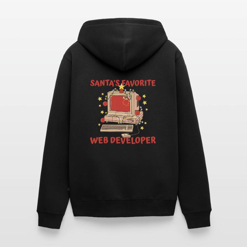 Web Developer Web Developer Santa Claus Unisex Premium Organic Zip Hoodie