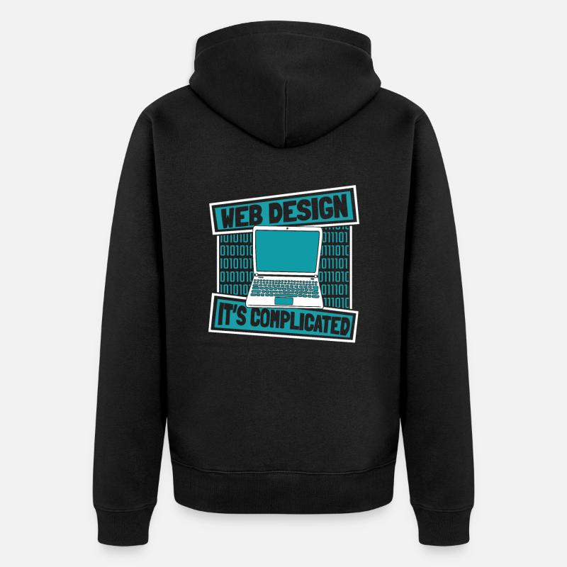Web Developer Web Developer Funny - Unisex Premium Organic Zip Hoodie - black