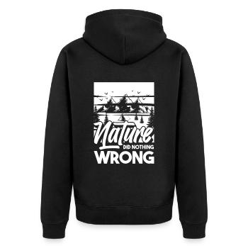 Boy Scouts Nature - Unisex Premium Organic Zip Hoodie - black - Back - Nico (187cm)