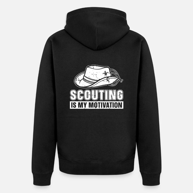 Motivation scoute - Veste à capuche bio Premium Unisexe - noir