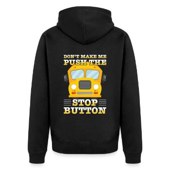 Moniteur d’autobus scolaire Transport scolaire des préposés aux autobus - Veste à capuche bio Premium Unisexe - noir - Dos - Nico (187cm)