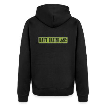 Kart Racing Dr. Motorsport Car Racing Kart Race - Unisex Premium Bio Zip Hoodie - Schwarz - Hinten - Nico (187cm)