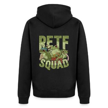 Frog Red-eyed Tree Frog RETF Squad - Unisex Premium Organic Zip Hoodie - black - Back - Nico (187cm)