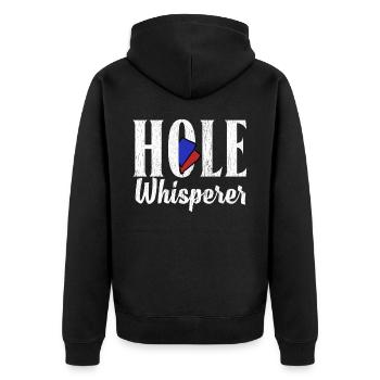 Funny Cornhole Corn Hole - Unisex Premium Organic Zip Hoodie - black - Back - Nico (187cm)