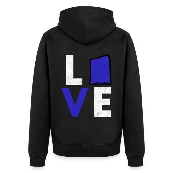 Cornhole corn hole - Unisex Premium Organic Zip Hoodie - black - Back - Nico (187cm)