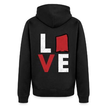 Cornhole corn hole - Unisex Premium Organic Zip Hoodie - black - Back - Nico (187cm)