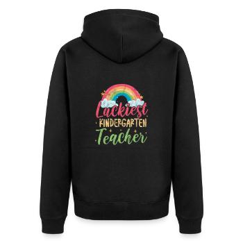 École maternelle - Veste à capuche bio Premium Unisexe - noir - Dos - Nico (187cm)