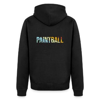 Paintball Rétro - Veste à capuche bio Premium Unisexe - noir - Dos - Nico (187cm)