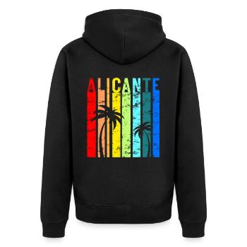 Alicante Costa Blanca Spain Coastal Town Holidays - Unisex Premium Organic Zip Hoodie - black - Back - Nico (187cm)