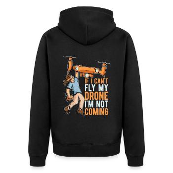Course de drones si je ne peux pas piloter mon drone quadcopter - Veste à capuche bio Premium Unisexe - noir - Dos - Nico (187cm)
