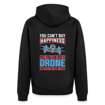 Drone Racing You Can't Buy Happiness But Fpv Race - Unisex Premium Organic Zip Hoodie - black - Back - Nico (187cm)