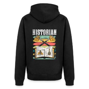 Historien Histoire Professeur d’histoire - Veste à capuche bio Premium Unisexe - noir - Dos - Nico (187cm)
