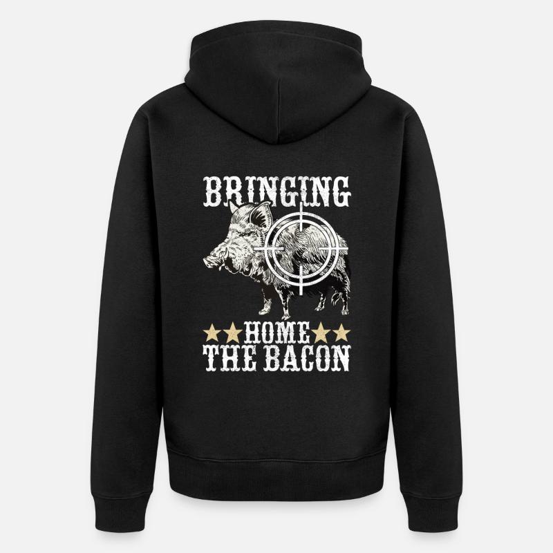 Chasseur de sanglier - Veste à capuche bio Premium Unisexe - noir