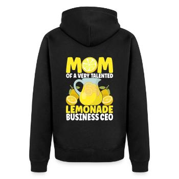 Lemonade Lemonade stand - Unisex Premium Organic Zip Hoodie - black - Back - Nico (187cm)